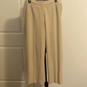 Talbots Petites Stretch Dress Pants Khaki Tan Career w/Elastic Waist Size16W